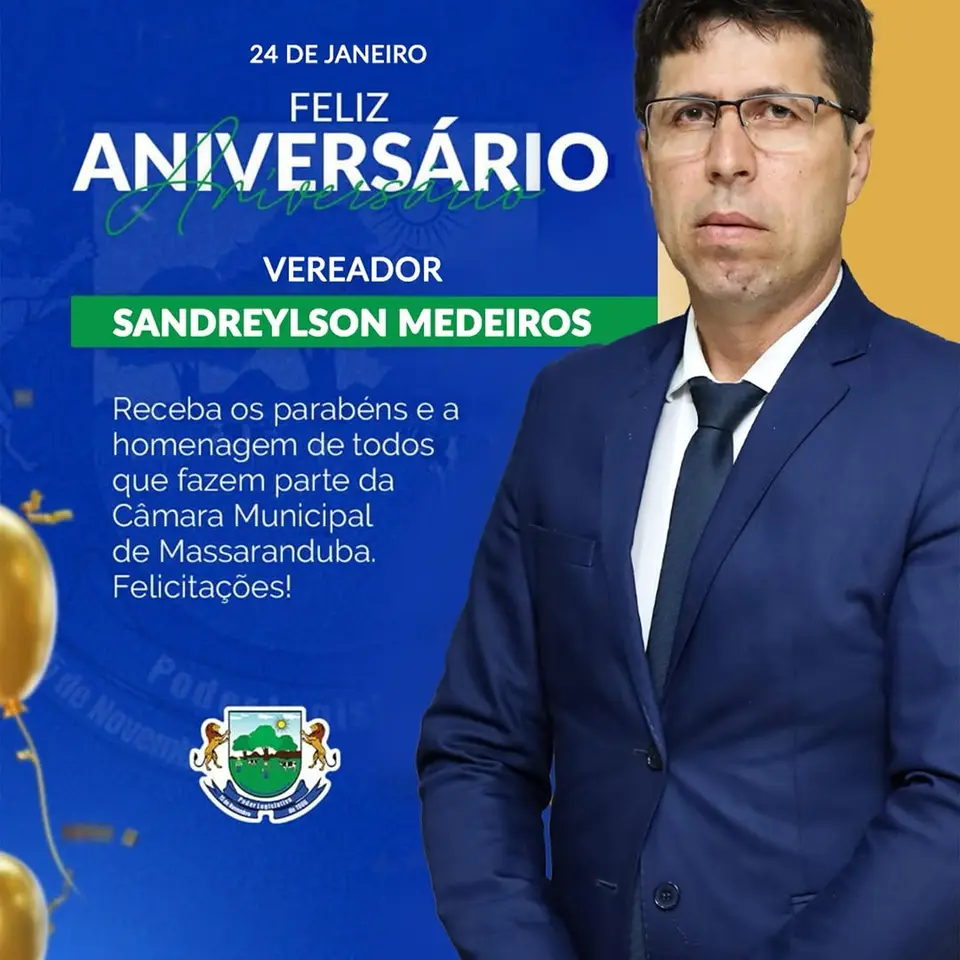 Câmara de Massaranduba celebra aniversário do Vereador Sandreylson Medeiros