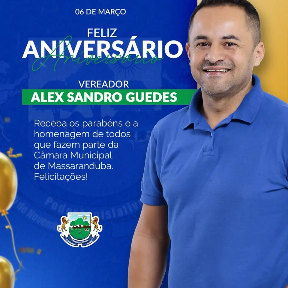 Câmara de Massaranduba homenageia vereador Alex Sandro Guedes em seu aniversário