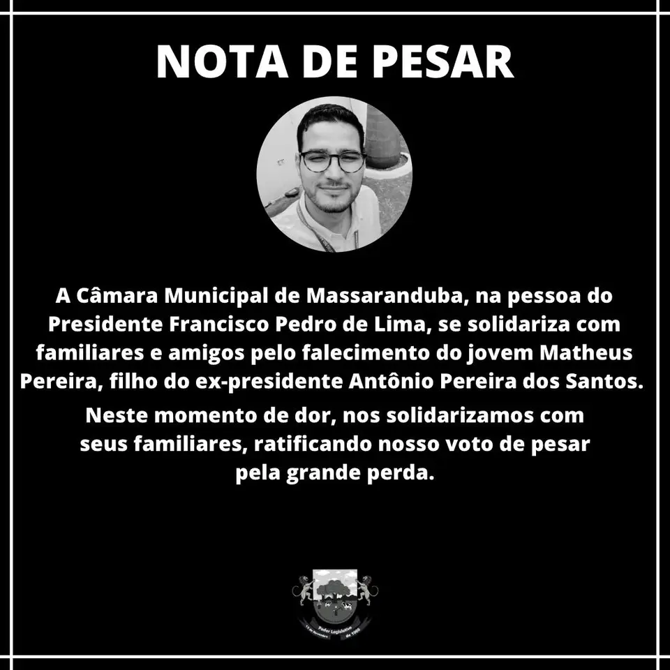 Nota de Pesar - Matheus Pereira