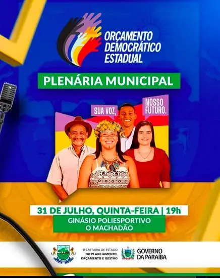 Participe do Orçamento Democrático Estadual em Massaranduba nesta quinta-feira (31/07)